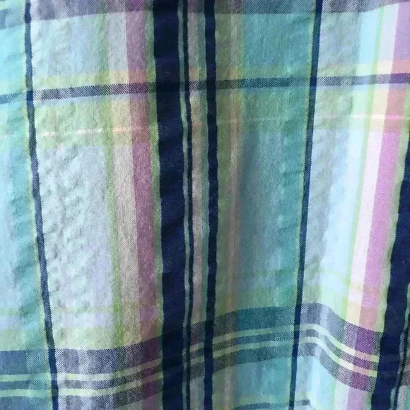 L.L.Bean Women’s Button Down Plaid Cotton Top Shirt Size M - Picture 8 of 8